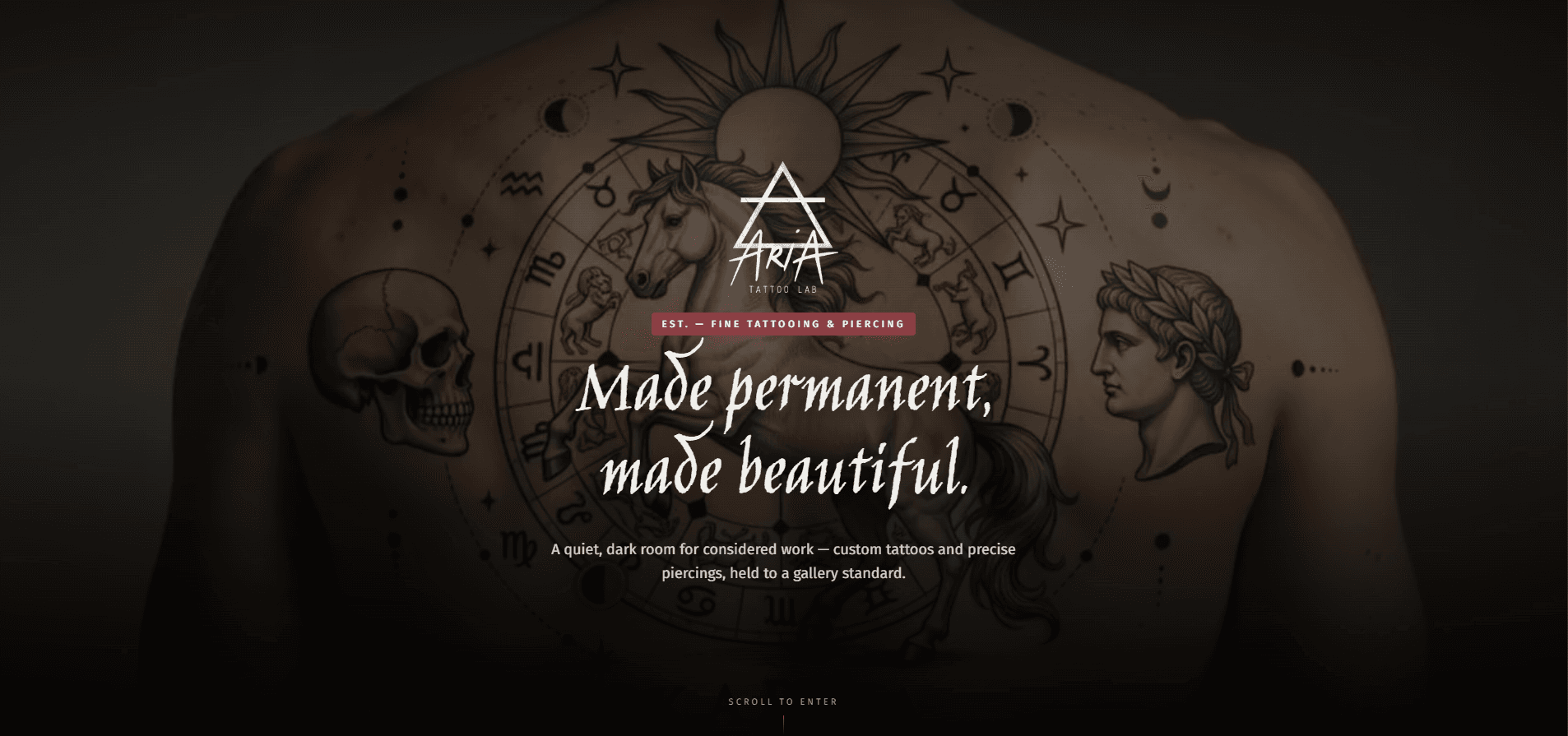Aria Tattoo — website